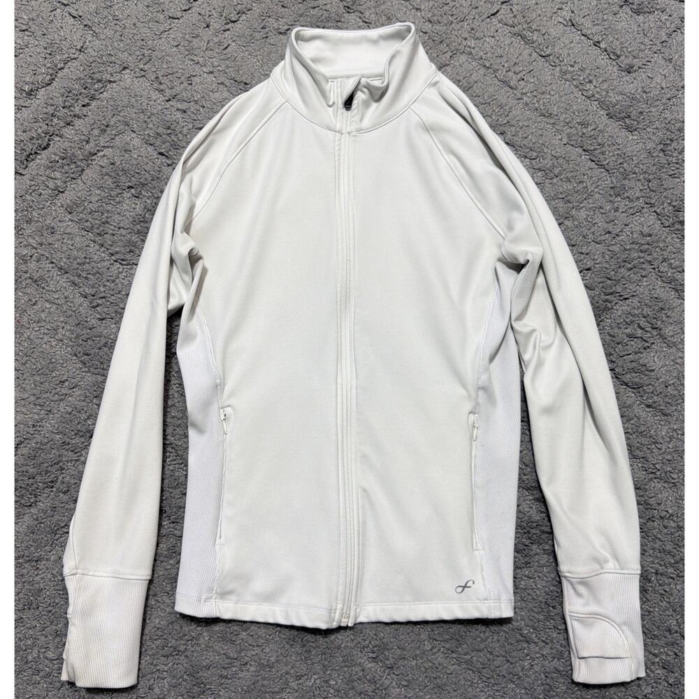 Freely Women's Haven Luxe Jacket White Sz Small Running Athleisure Sport